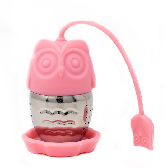 Owl Tea Infuser Pink