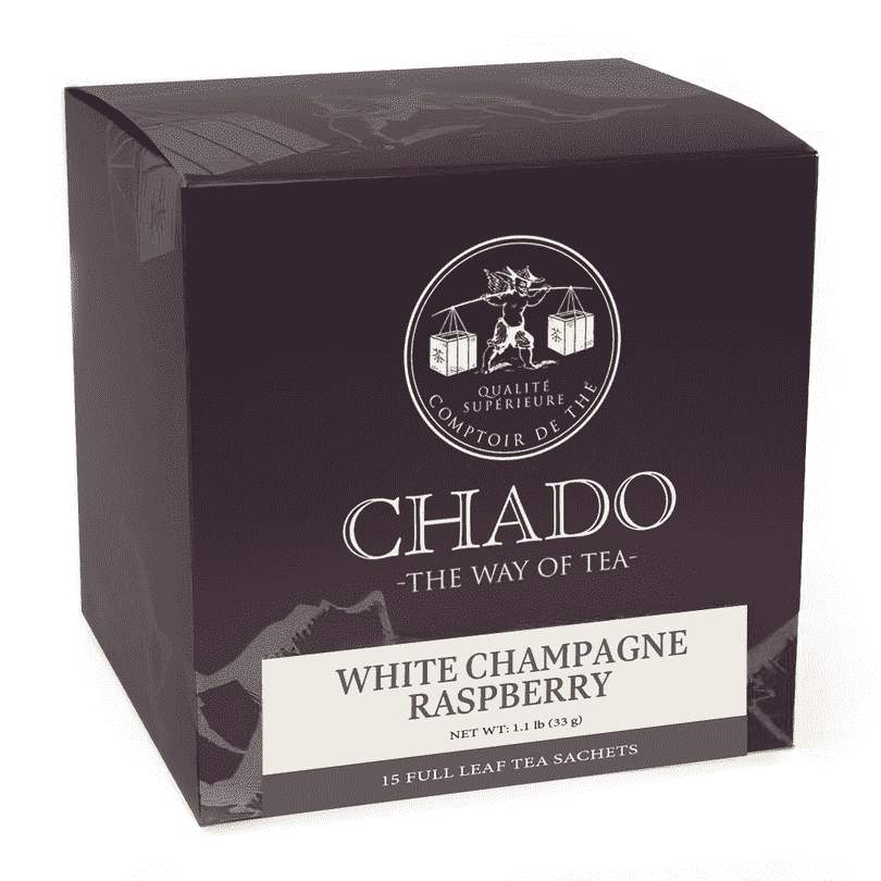 White Champagne Raspberry Pyramid Tea Bags