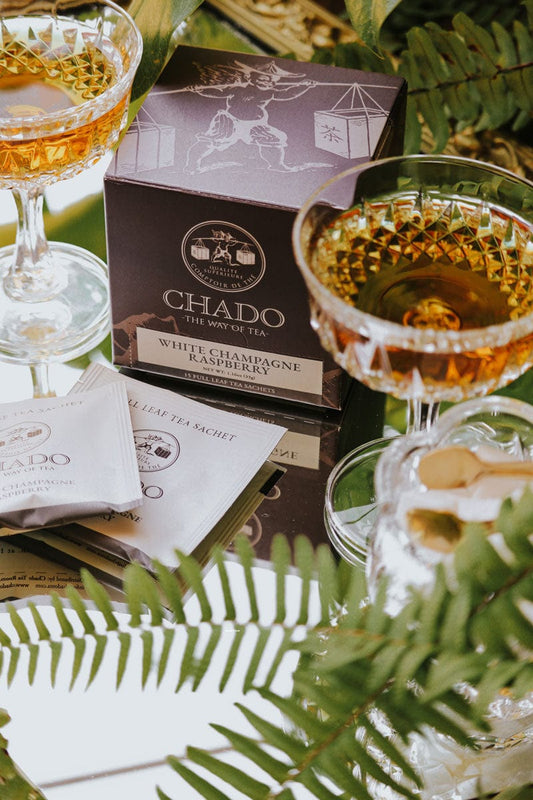 Chado Tea Tea Bags White Champagne Raspberry Pyramid Tea Bags